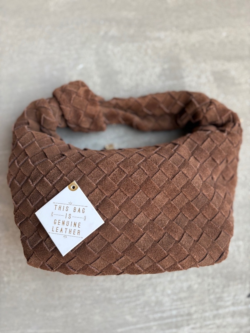 Bottega Veneta Style Genuine Leather Suede Bag - Picture 1 of 2